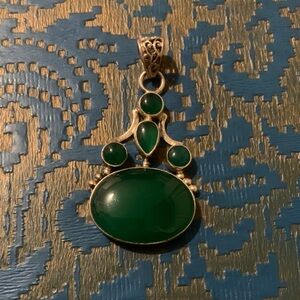 925 Green Onyx Pendant
